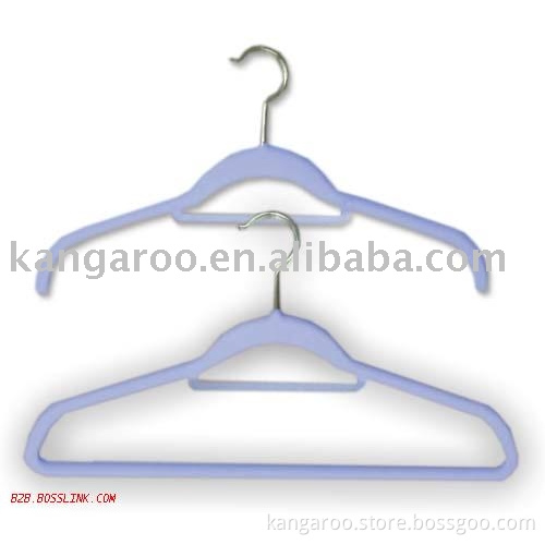 Shirt Flocked Hangers with Shoulder Pads